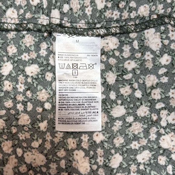 Old Navy Floral Green Dress Size M - Picture 5 of 5